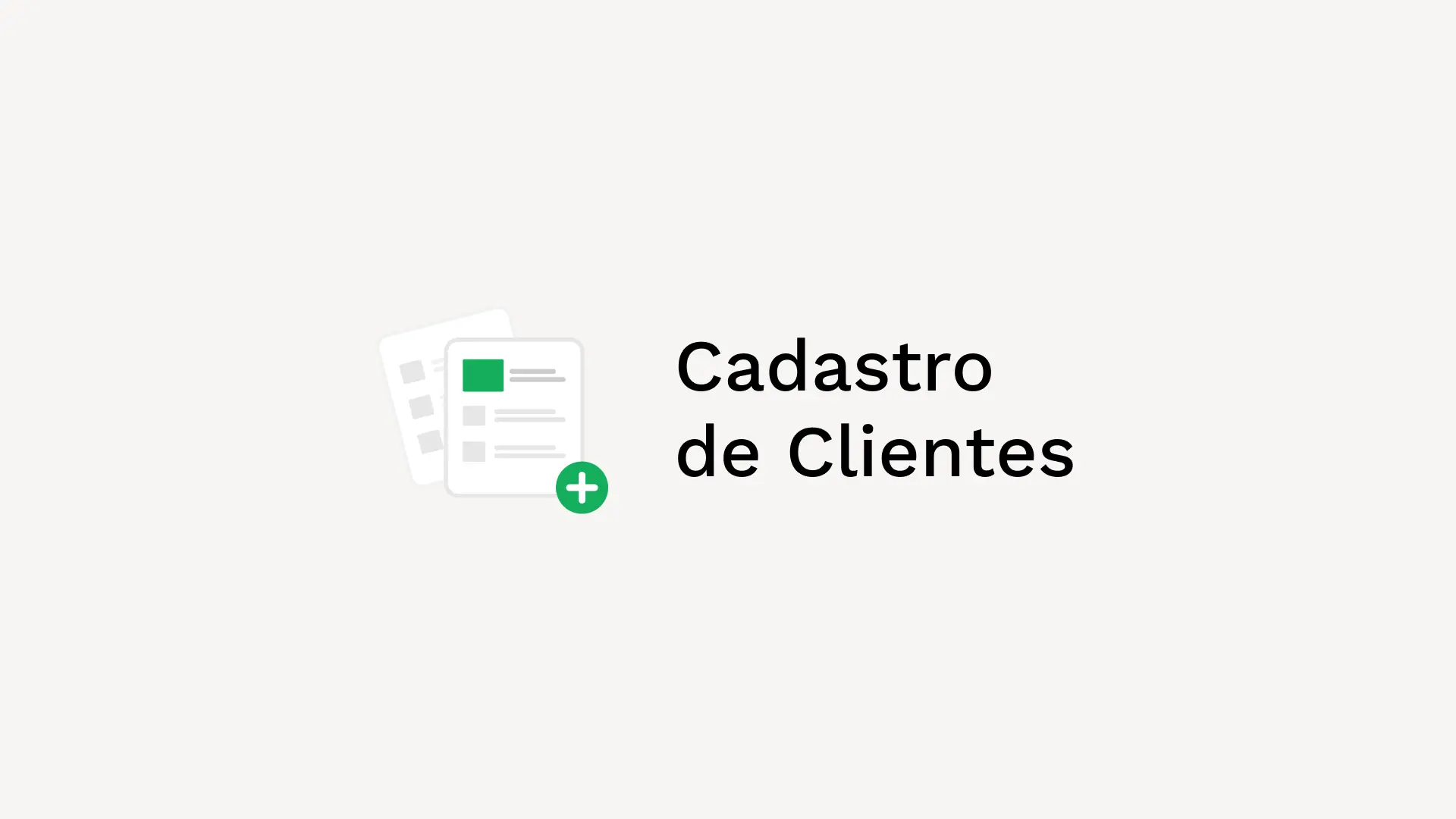 Cadastro de clientes